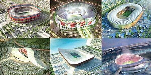 2022 පාපන්දු ලෝක කුසලානය පැවැත්වීමට ඉදිවෙමින් තිබෙන ක්රිඩාංගනවල ආකෘති