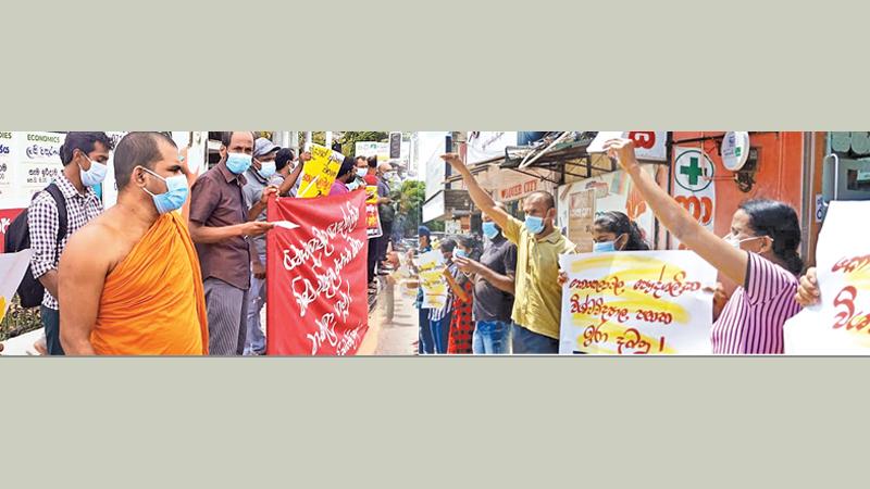 පනතට එරෙහිව ගාල්ලේ සහ මහනුවර ජුනි 29 පැවැති විරෝධතා