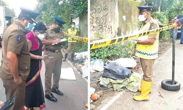 මළසිරුර හමුවූ ස්ථානයේ ස්ථානීය පරීක්ෂාවක් කරන මහර වැඩබලන මහේස්ත්රාත් රමණි සිරිවර්ධන මෙහි වේ. දකුණ පස දැක්වෙන්නේ මළසිරුර සූට්කේසයේ බහා තිබූ අන්දමයි