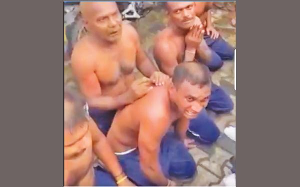 තලාහේනදී ජනතාව විසින් අල්ලාගත් වටරැක කඳවුරේ රැඳවියන් පිරිසක්