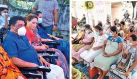 අගමැති ආර්යා ශිරන්ති රාජපක්ෂ, ළමා හා කාන්තා කටයුතු පෙරපාසල් රාජ්‍ය අමාත්‍ය පියල් නිශාන්ත හා එම අමාත්‍යාංශයේ ලේකම් කුමාරි ජයසේකර යන අය සමඟ කළුතර දිස්ත්‍රික්කයේ ගර්භිණී මාතාවන් පිරිසක් එම අවස්ථාවට එක්වු අයුරු.