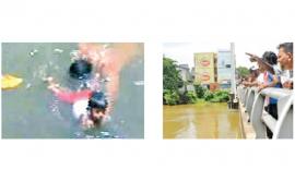 කිමි­දු­ම්ක­රු­වකු  විසින් දරු­වක් බේරා­ගත් අව­ස්ථා­වක් මවක සහ දරු­වෙකු මහා­නාම පාල­මෙන්   ගඟට පැනී­මෙන් පසු රැස් වූ ජන­තාව