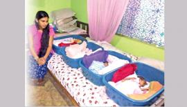 සිවු නිවුන් දරුවන්මෙලොව එළිය දුටු දා